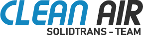 Logo Clean Air z napisem Clean Air SOLIDTRANS-TEAM