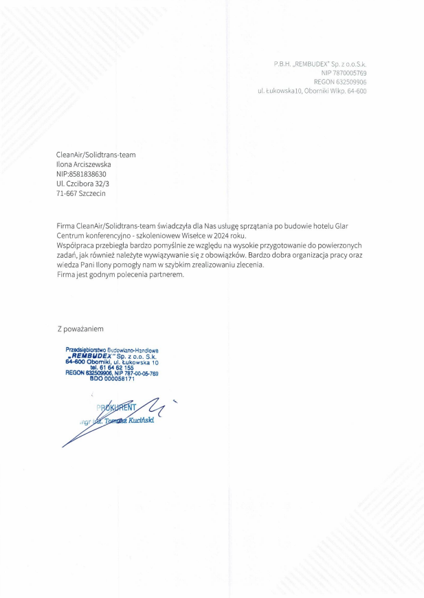 Referencja: P. B. H. REMBUDEX